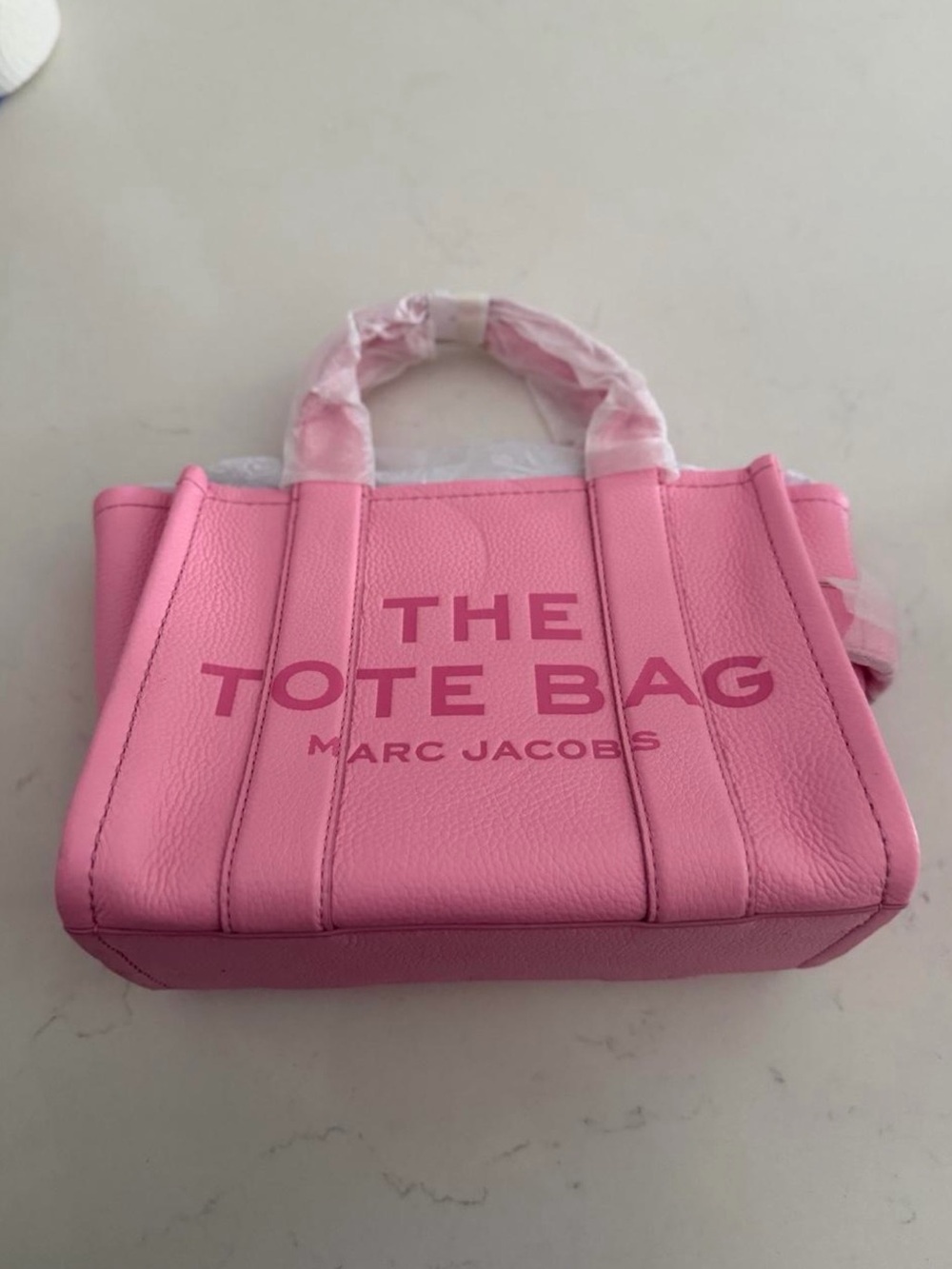 Marc Jacobs Pink Mini 'The Tote Bag' Leather Tote